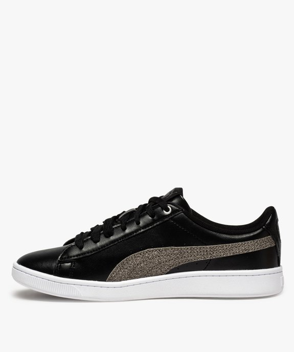 Baskets femme avec bandes pailletées sur les côtés vue3 - PUMA - GEMO