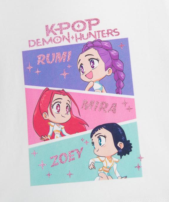 Tee-shirt manches courtes avec motif pailleté fille - K-pop Demon Hunters vue2 - KPOP DEMON HUNTERS - GEMO