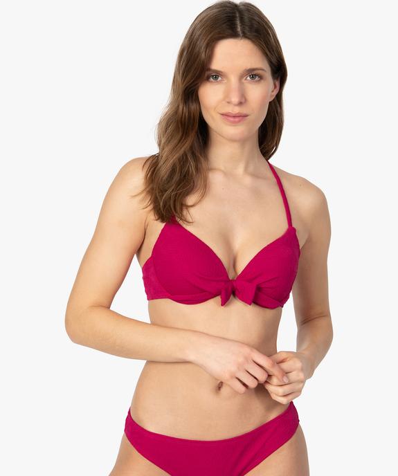 Haut de maillot de bain femme à armatures bretelles multipositions vue1 - GEMO (PLAGE) - GEMO