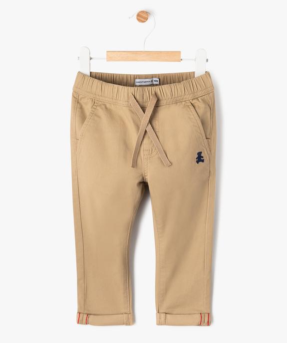 Pantalon chino avec taille élastique bébé garçon - LuluCastagnette vue1 - LULUCASTAGNETTE - GEMO