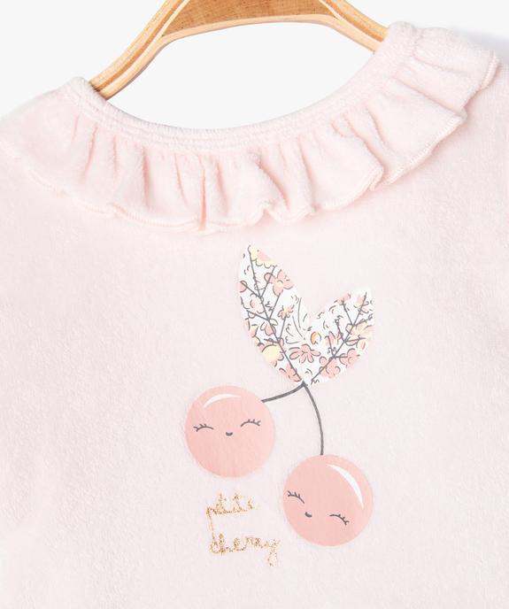 Pyjama en velours effet 2 en 1 bébé fille vue2 - GEMO(BB COUCHE) - GEMO