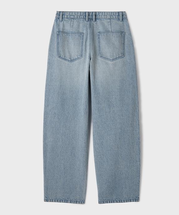 Jean barrel coloris délavé fille vue3 - GEMO 4G FILLE - GEMO