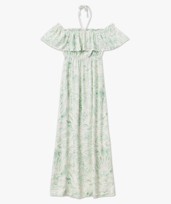 Robe longue à col Bardot et tour de cou femme vue4 - GEMO(FEMME PAP) - GEMO