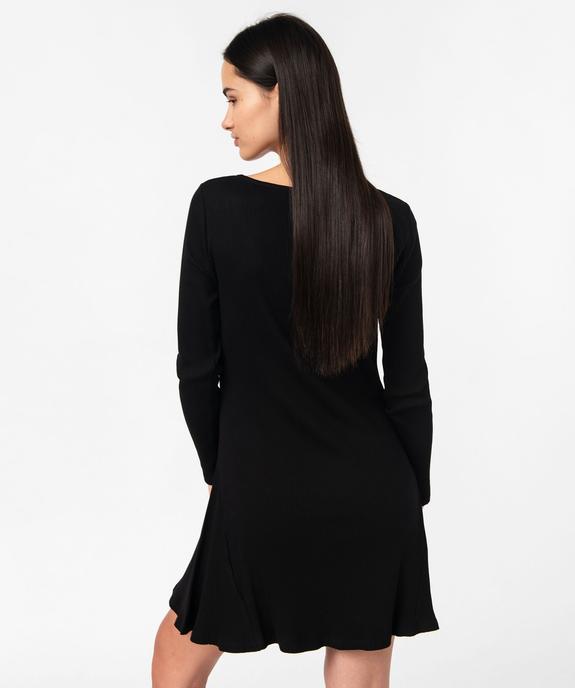 Robe à manches longues avec décolleté fantaisie femme vue3 - GEMO(FEMME PAP) - GEMO