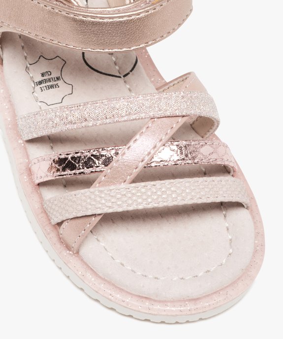 Sandales bébé file à brides fantaisie et talon fermé  vue7 - GEMO(BEBE DEBT) - GEMO