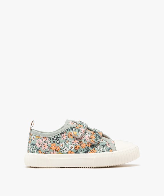 Baskets basses en toile fleurie à scratch fille vue1 - LOVELY WINGS GEMO FOR GOOD - GEMO