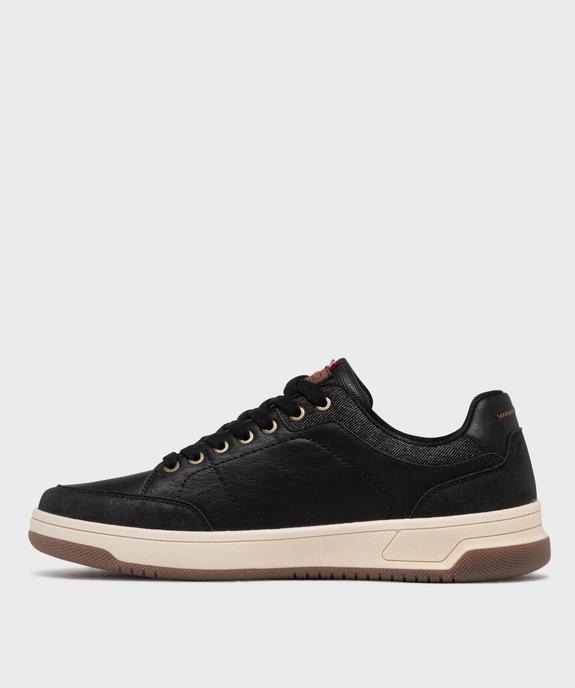 Baskets de ville avec col en denim homme - Urban Steps vue3 - URBAN STEPS - GEMO