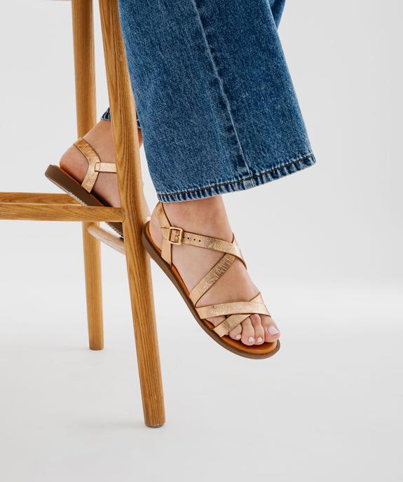 Sandales plates à brides scintillantes femme - Valentina Baldano vue7 - VALENTINA BALDA - GEMO