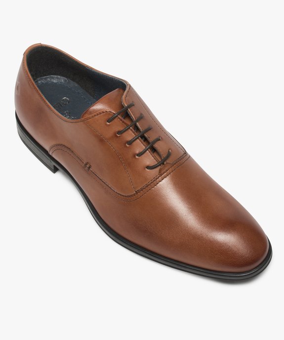 Richelieux homme unis dessus cuir lisse - Tanéo vue5 - TANEO - GEMO