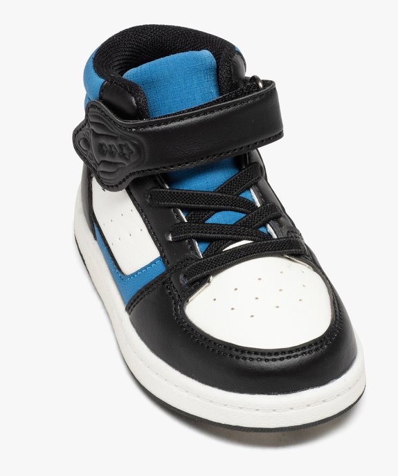 Baskets bébé garçon mid-cut tricolores à scratch  vue6 - GEMO 4G BEBE - GEMO