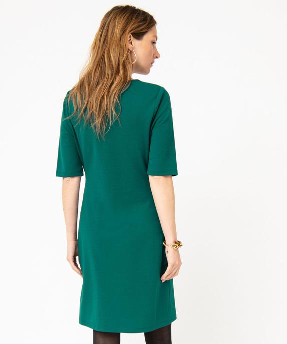 Robe à manches courtes avec effet noué femme vue3 - GEMO(FEMME PAP) - GEMO