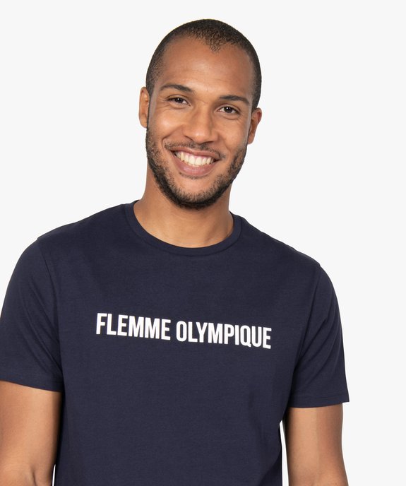 Tee-shirt homme à manches courtes à message humoristique vue2 - GEMO (HOMME) - GEMO