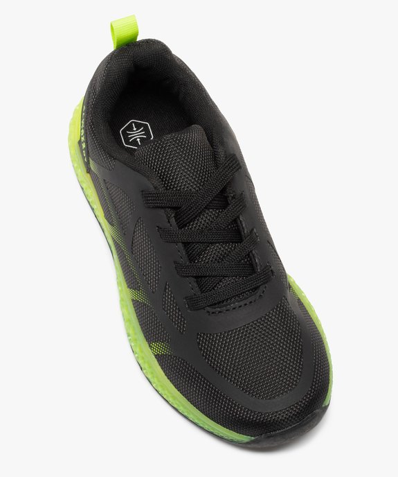 Baskets garçon bicolores en mesh fermeture lacets vue5 - GEMO 4G GARCON - GEMO