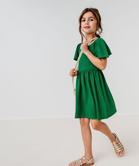Robe en maille texturée à col modulable fille vue1 - GEMO 4G FILLE - GEMO