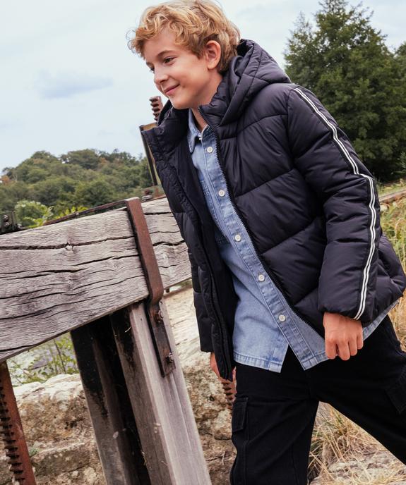 Doudoune à capuche et col montant garçon vue1 - GEMO (JUNIOR) - GEMO