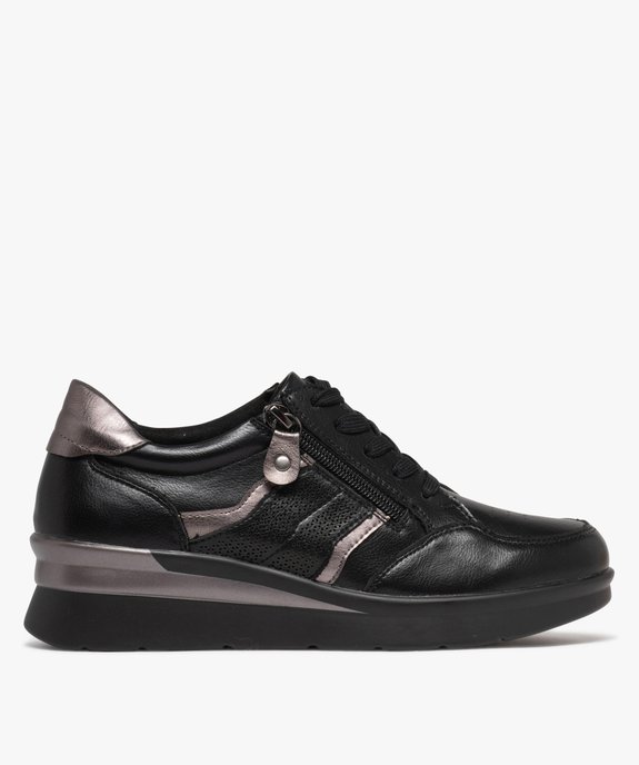 Baskets confort avec lacets et zip femme vue1 - G'FLEX GEMO FOR GOOD - GEMO