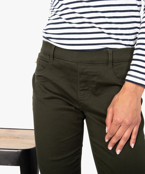 Pantalon femme jegging coloré à taille élastique vue2 - FOLLOW ME - GEMO