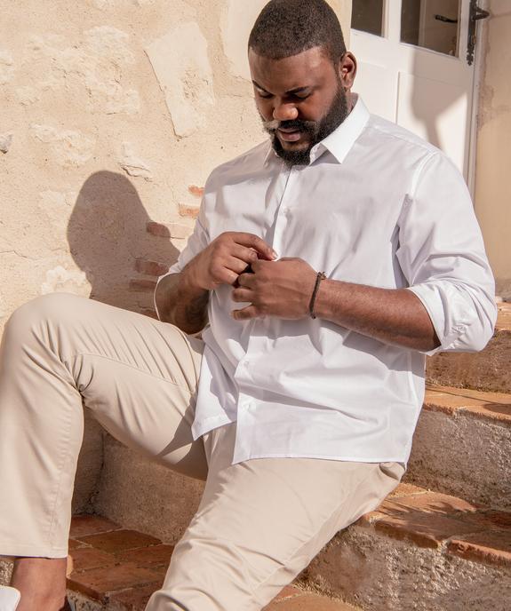 Pantalon homme grande taille chino en stretch coupe straignt vue6 - GEMO (G TAILLE) - GEMO