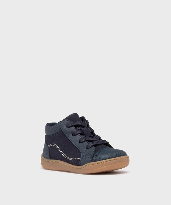 Chaussures de marche fermeture lacets et zip bébé garçon - Buggy vue2 - BUGGY - GEMO