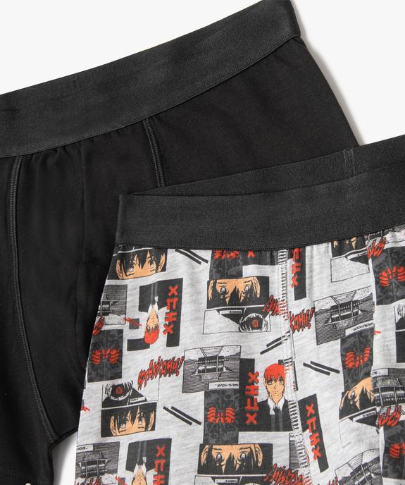 Boxer en coton stretch à motif manga garçon (lot de 2) vue2 - GEMO 4G GARCON - GEMO