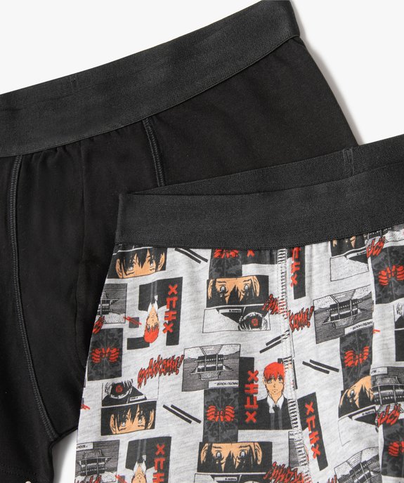 Boxer en coton stretch à motif manga garçon (lot de 2) vue2 - GEMO 4G GARCON - GEMO