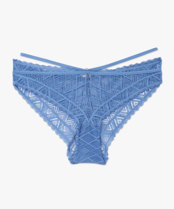 Shorty en dentelle graphique à brides élastiques femme vue4 - GEMO(HOMWR FEM) - GEMO