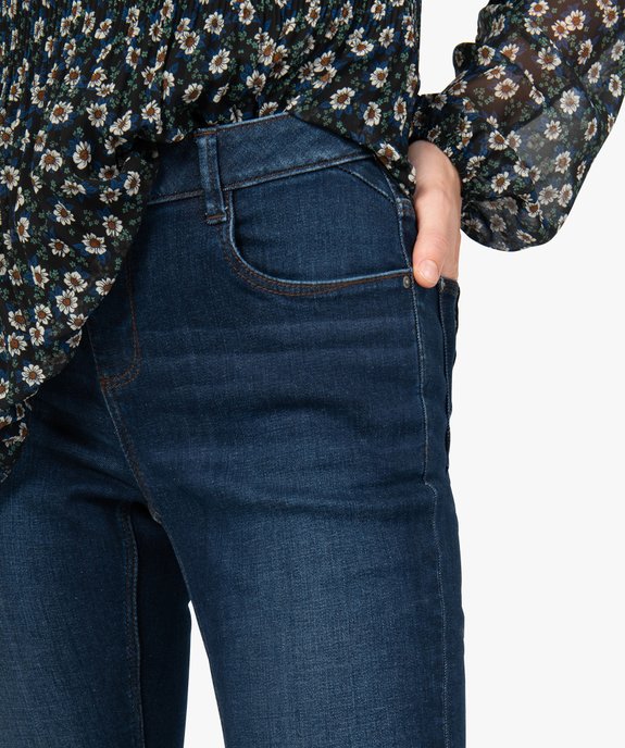 Jean femme coupe Slim avec bas sans coutures vue2 - GEMO(FEMME PAP) - GEMO