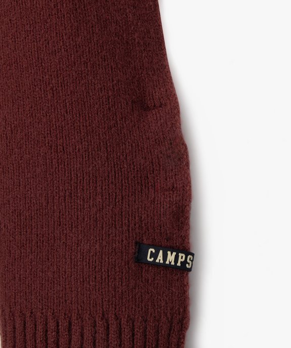 Écharpe en maille côtelée unie douillette homme - Camps United vue2 - CAMPS UNITED - GEMO