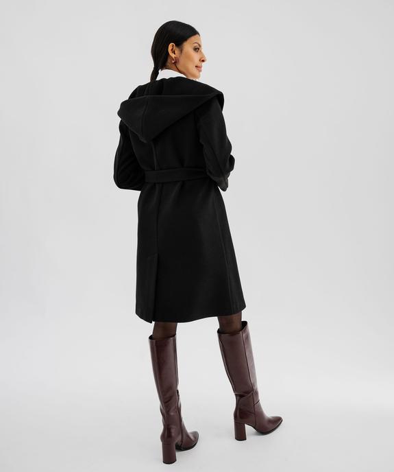 Manteau mi-long à grand col capuche femme vue8 - GEMO(FEMME PAP) - GEMO