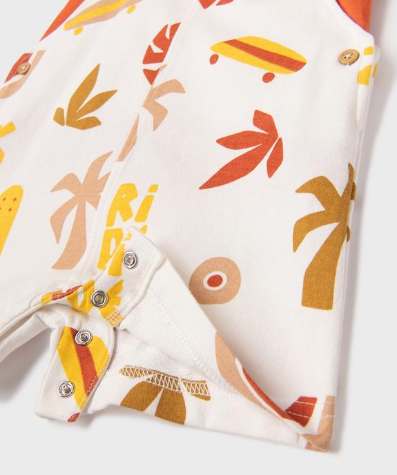 Ensemble 2 pièces bébé garçon tee-shirt et salopette en maille vue3 - GEMO(BEBE DEBT) - GEMO