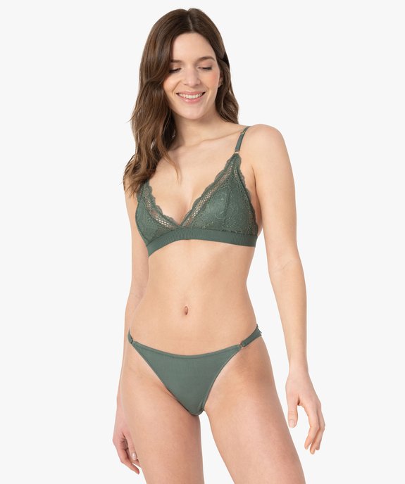 Soutien-gorge triangle en dentelle vue3 - GEMO(HOMWR FEM) - GEMO