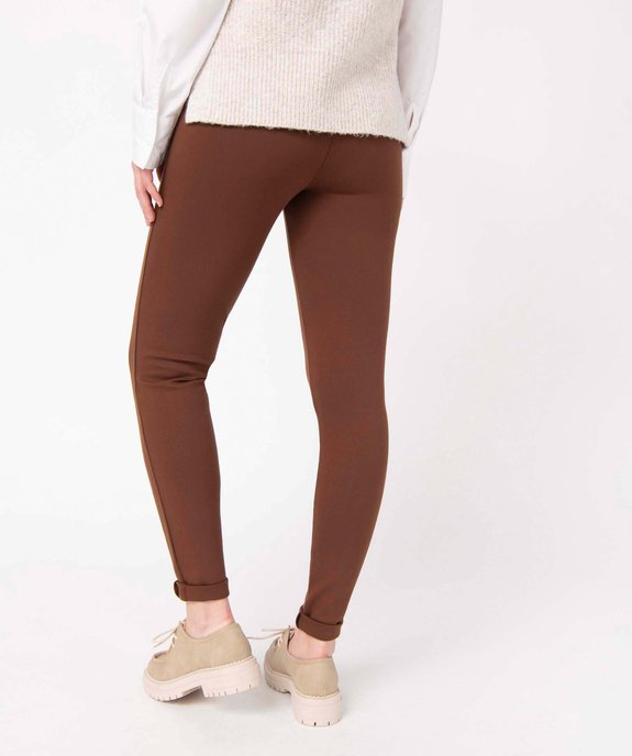 Leggings femme en maille épaisse avec surpiqûre fantaisie vue3 - GEMO(FEMME PAP) - GEMO