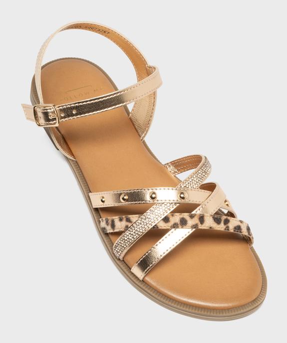 Sandales plates multibrides femme vue5 - FOLLOW ME - GEMO