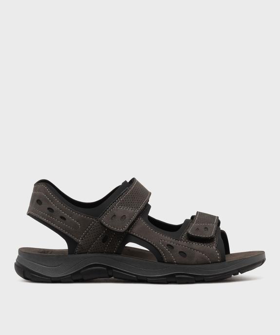 Sandales homme sport unies à scratch vue7 - G'FLEX - GEMO