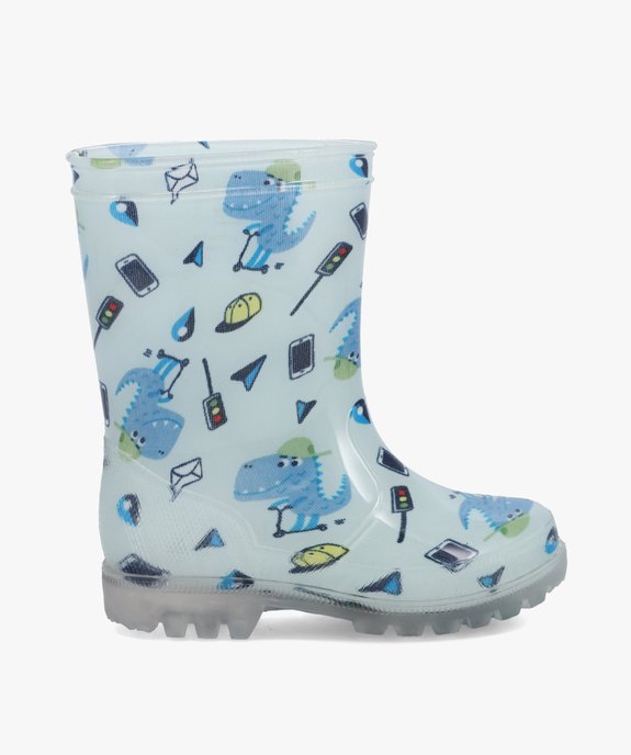 Bottes de pluie garçon imprimées streetwear dinosaures vue1 - GEMO (ENFANT) - GEMO