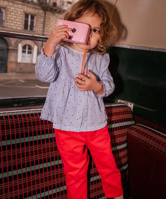 Blouse manches longues à rayures bébé fille - LuluCastagnette vue1 - LULUCASTAGNETTE - GEMO