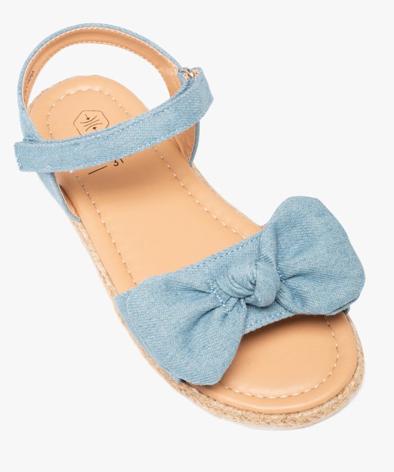 Sandales filles à brides en denim avec nœud décoratif vue5 - GEMO (ENFANT) - GEMO
