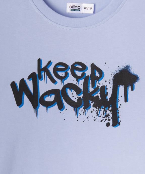 Pyjashort avec inscription graffiti garçon vue2 - GEMO 4G GARCON - GEMO