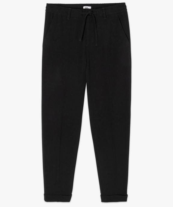 Pantalon homme en toile stretch avec taille élastiquée vue4 - GEMO (HOMME) - GEMO