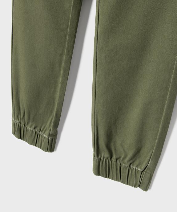 Pantalon jogger en toile de coton stretch garçon vue3 - GEMO (ENFANT) - GEMO