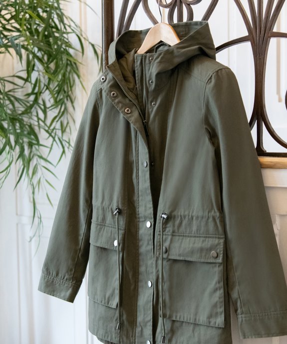 Parka femme à capuche en coton vue6 - GEMO(FEMME PAP) - GEMO