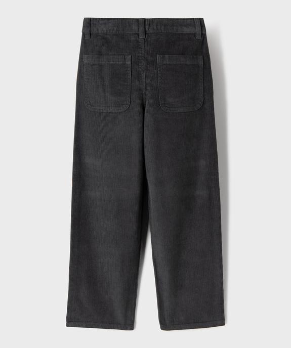 Pantalon straight velours garçon vue3 - GEMO (ENFANT) - GEMO
