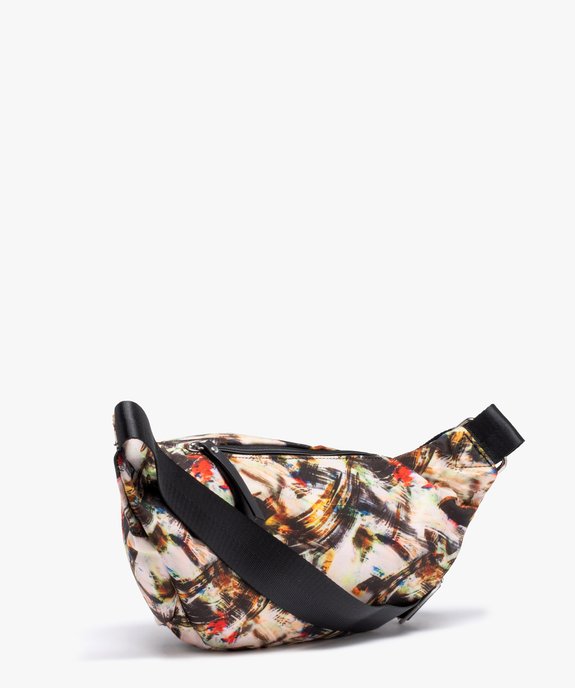 Sac femme forme banane en toile multicolore vue2 - GEMO (ACCESS) - GEMO