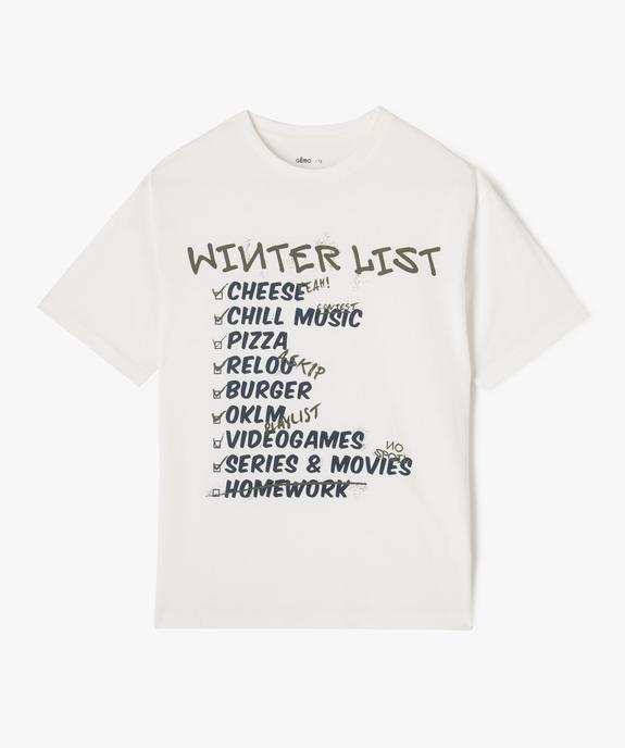 Tee-shirt humoristique à message garçon vue1 - GEMO (JUNIOR) - GEMO