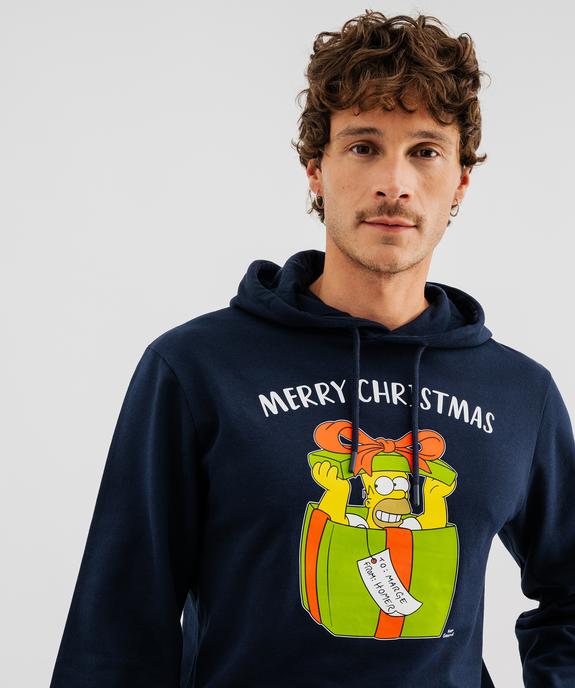 Sweat à capuche Noël homme - The Simpsons vue2 - SIMPSONS - GEMO