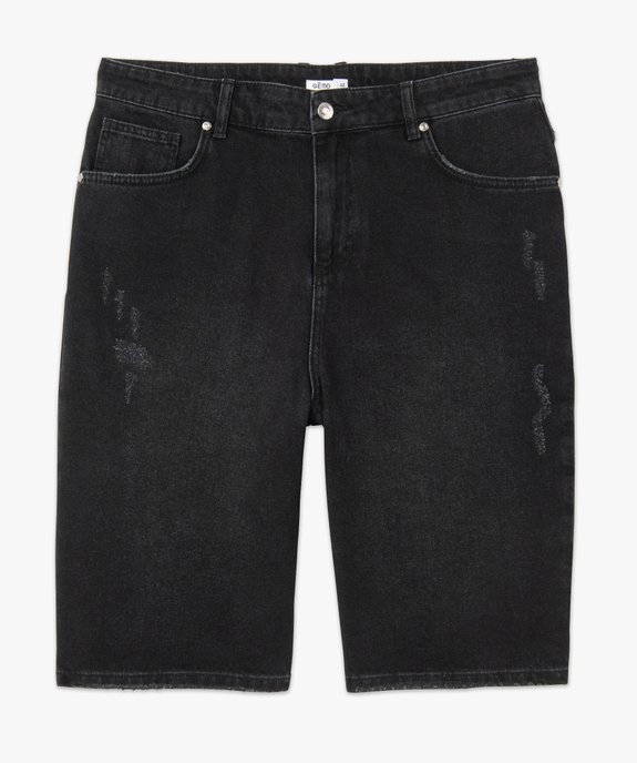 Bermuda en jean pour homme effet patiné vue4 - GEMO (HOMME) - GEMO