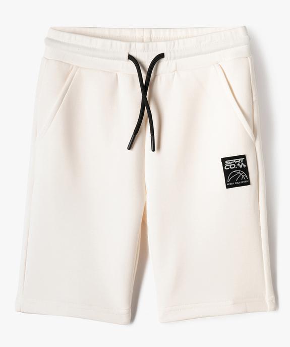 Bermuda en maille douce et extensible à taille élastiquée garçon vue1 - GEMO (ENFANT) - GEMO