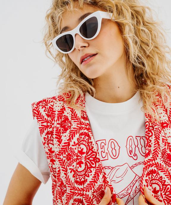 Veste sans manche matelassée à motifs femme vue2 - GEMO 4G FEMME - GEMO