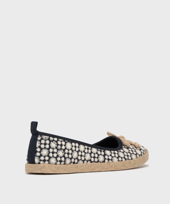 Ballerines en toile avec semelle de corde femme - Follow Me vue4 - FOLLOW ME - GEMO