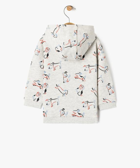 Sweat à capuche fermeture zippée bébé garçon vue4 - GEMO(BEBE DEBT) - GEMO